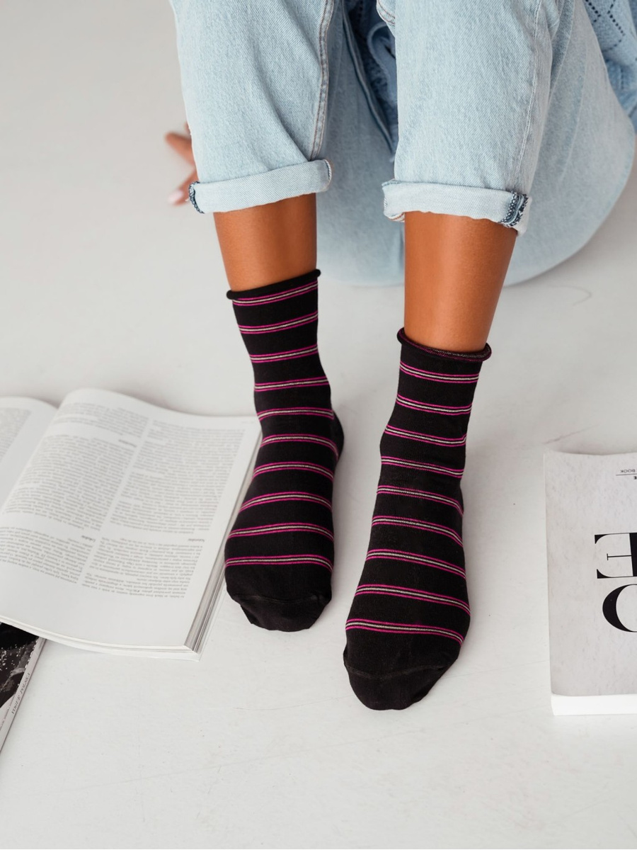 Damen Socken Serie Gemustert 200 Schwarz