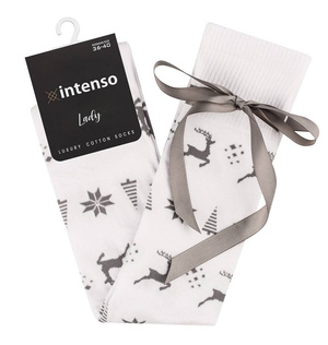 wOMEN'S Weihnachten COTTON Socken mit Schleife Intenso