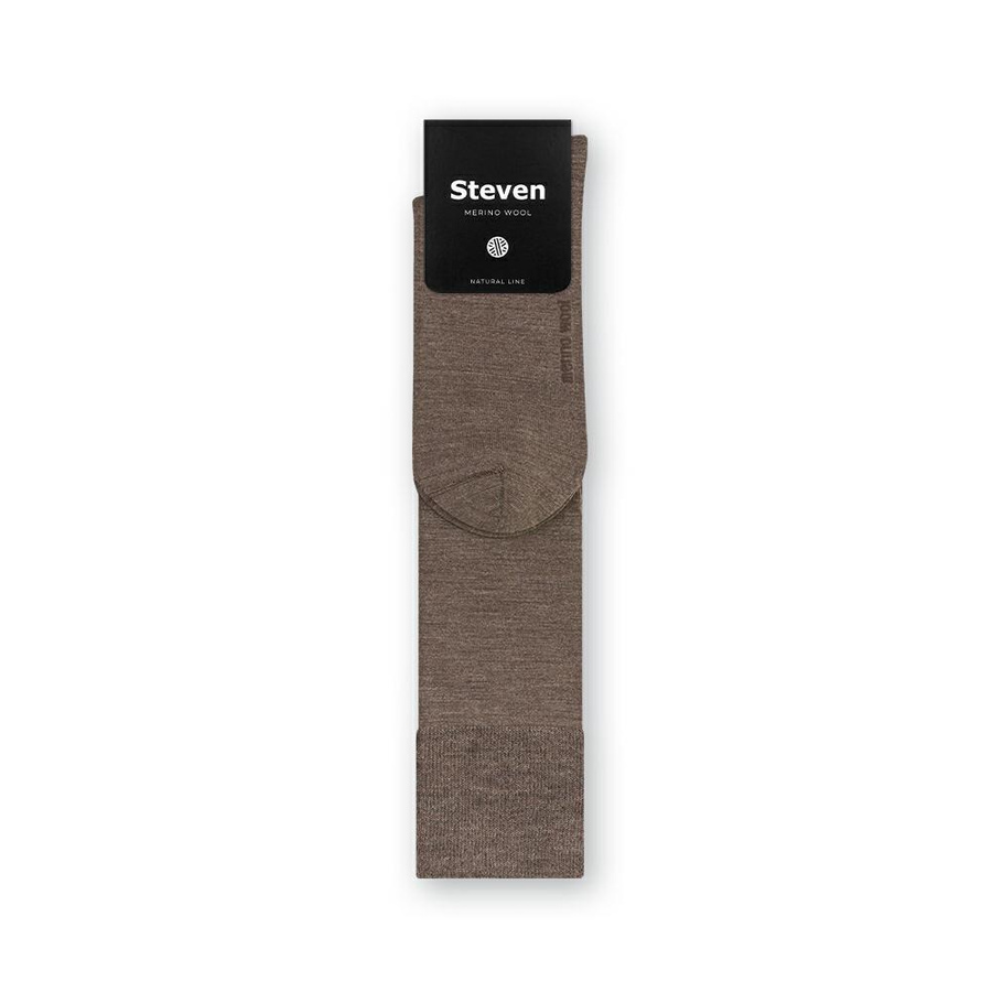 Kunstsocken aus Merinowolle für Männer. 008 KD008 melange braun