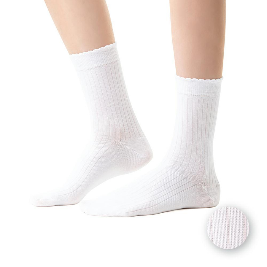 Șosete cu volănaș Seria Art.099 Albe