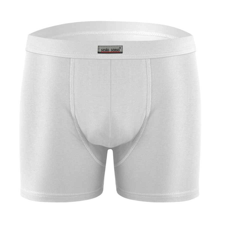 Herren-Boxershorts BM03 Beige Weiß
