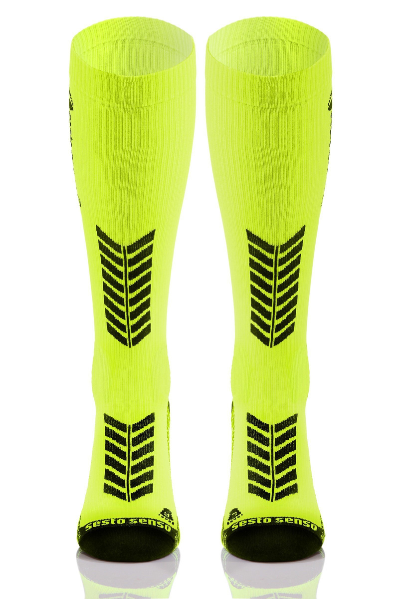 2x Sportowe KOMPRESYJNE długie skarpety do biegania Sesto Senso