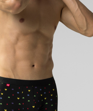 Herren Boxershorts Serie 3MH-054 Grau/Schwarz/Multicolor