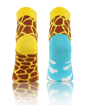 Kolorowe śmieszne ZAKOSTKI SKARPETY FINEST Sesto Senso