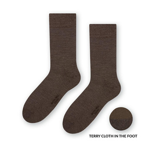 Herrensocken Halbfrottee Serie Braun