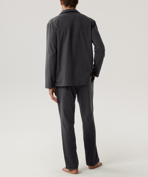 Herren Schlafanzug Bnmp-001 Grau/Marineblau