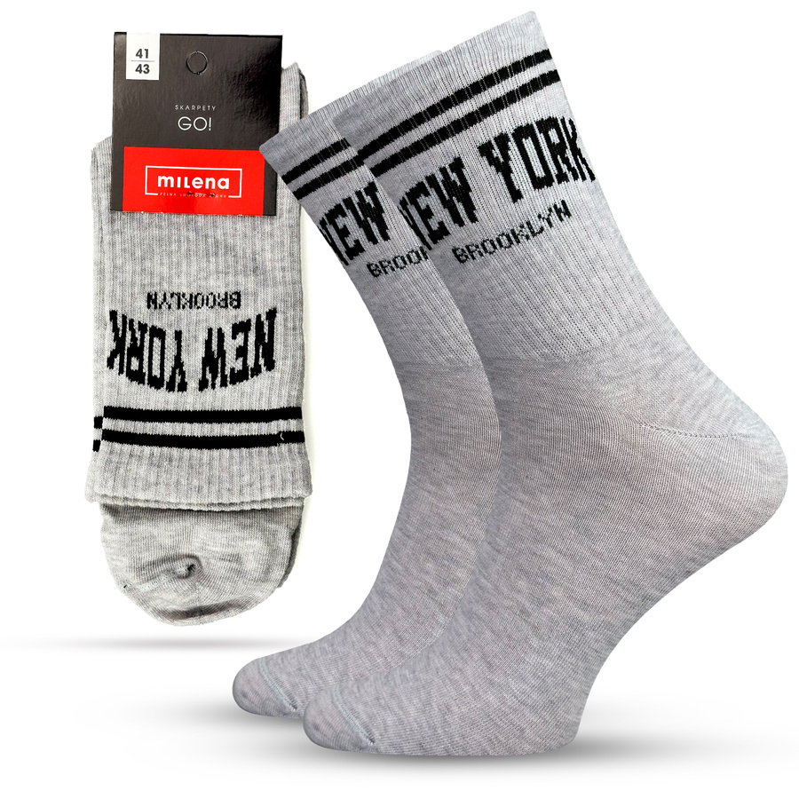 Șosete GO! Model New York Gri Deschis