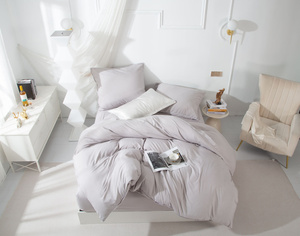 Bettwäsche Queen Grau Weiß