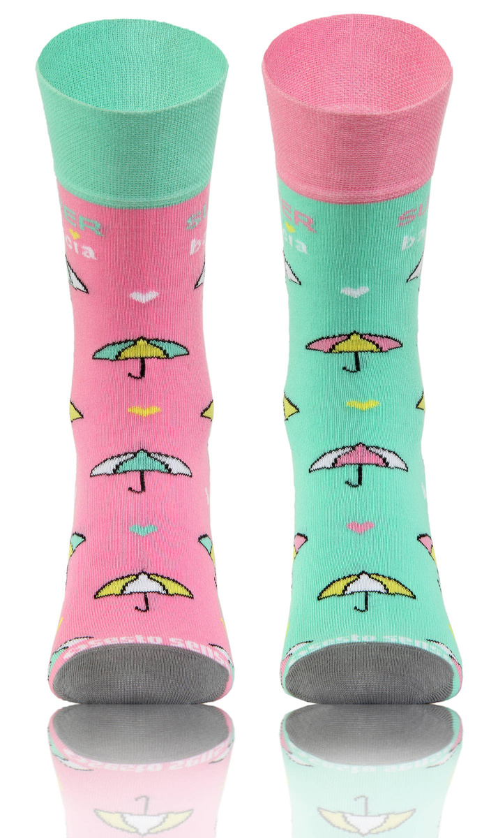 Socken Serie Super Oma Rosa, Grün