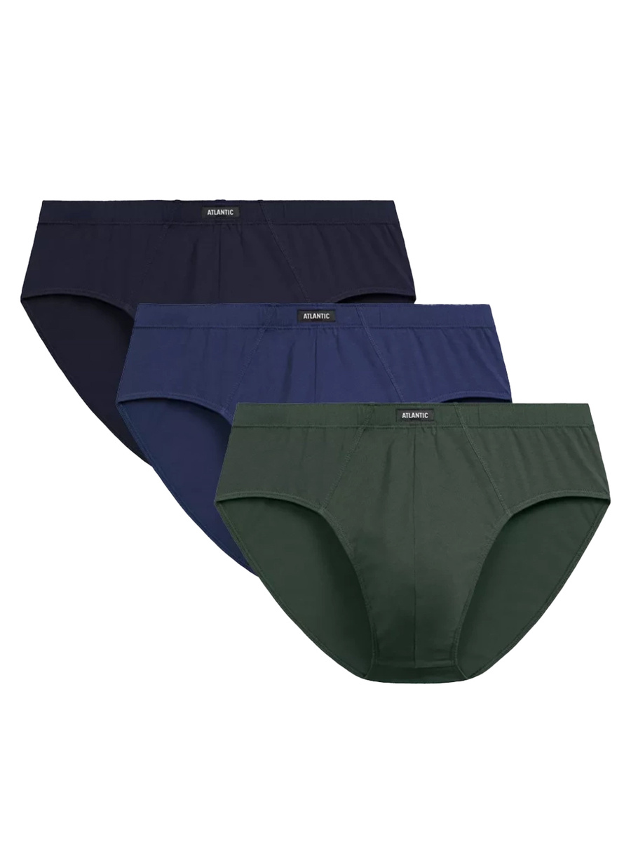 Slips Herren 3er-Pack Khaki/Marine/Blau