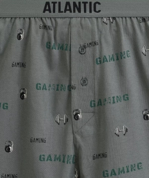 Lockere Boxershorts 2mbx-084 Schwarz und Khaki