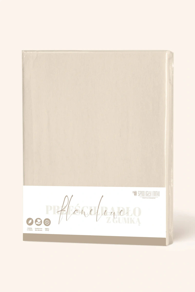 Spannbettlaken Flanell Hellbeige