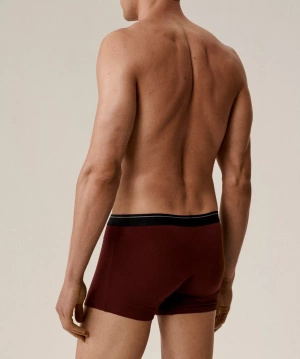 Herren-Boxershorts Serie 3MH-011 Schwarz/Khaki/Rot