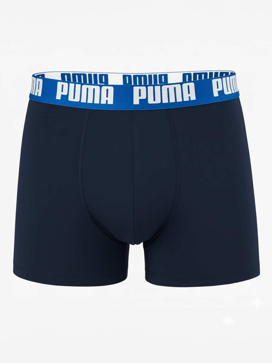 Men's Boxer Shorts 2 Pack Puma Comfort Stretch Blue/Green