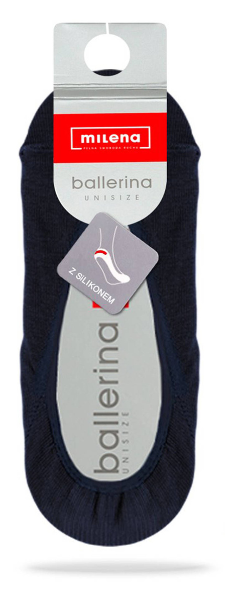 stopki BALLERINKI bawełniane z silikonem na pięcie 491 Milena