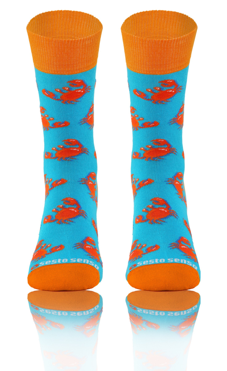 Sesto Senso Herren Skarpetki – Lange Baumwollsocken mit Löwenmotiv, Bunte Farben, Atmungsaktiv und Bequem, Vielseitig für Alltag und Elegante Outfits, Ideal für Sport und Freizeit, Neu