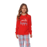 Dziecięca czerwona piżama ze spodniami w kratkę Doctor Nap
