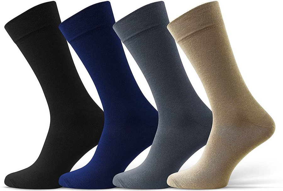 4X Klassischer Baumwollanzug Socken Sesto Senso