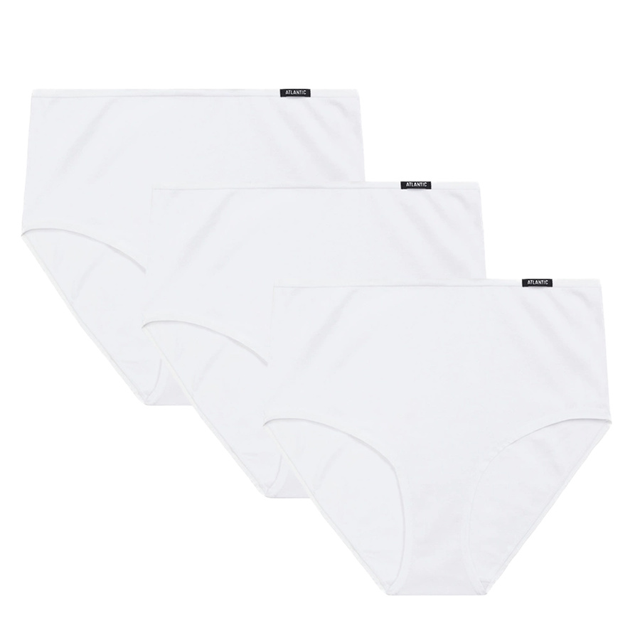 Damen Slips Maxi Serie 3BLP-585 Beige/Schwarz/Weiß