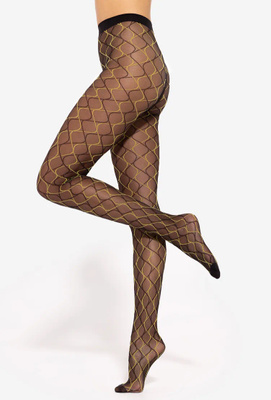 Mosaik gemusterte Strumpfhose 20 Den