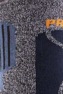 Wollsocken Trekking Winter Grau Mehrfarbig