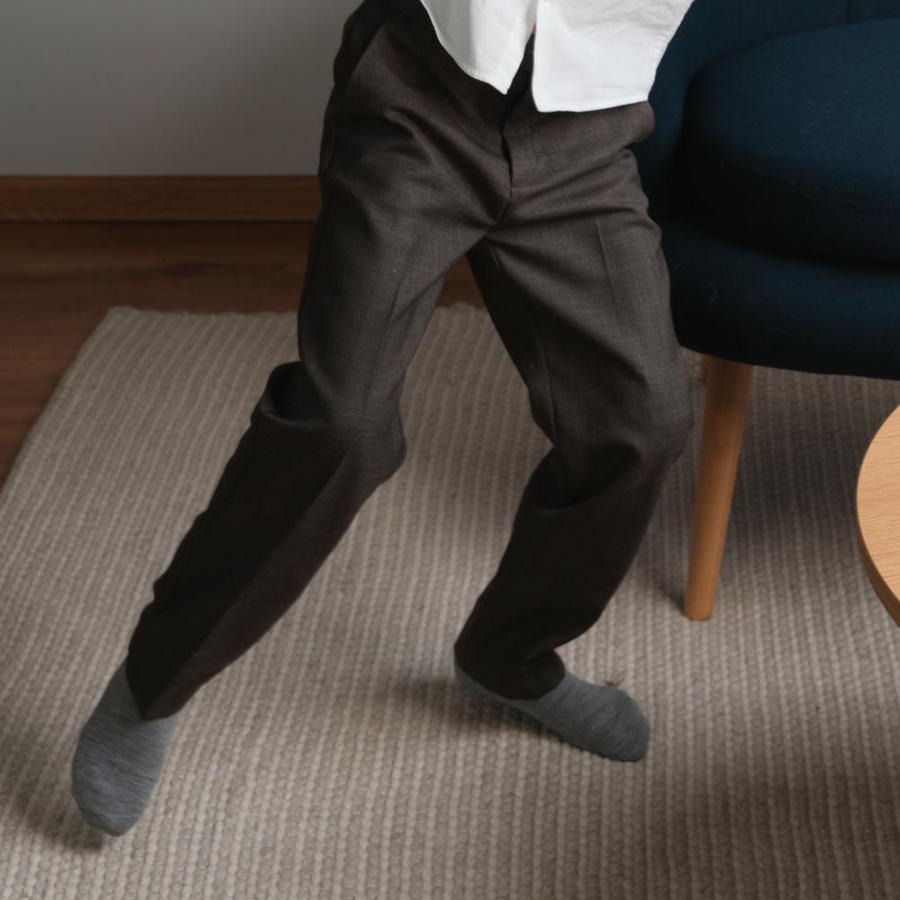 Socken Kinder Merino Wool Hellgrau Melange