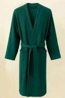 S BATHROBE WAFFLE B.GREEN XXL