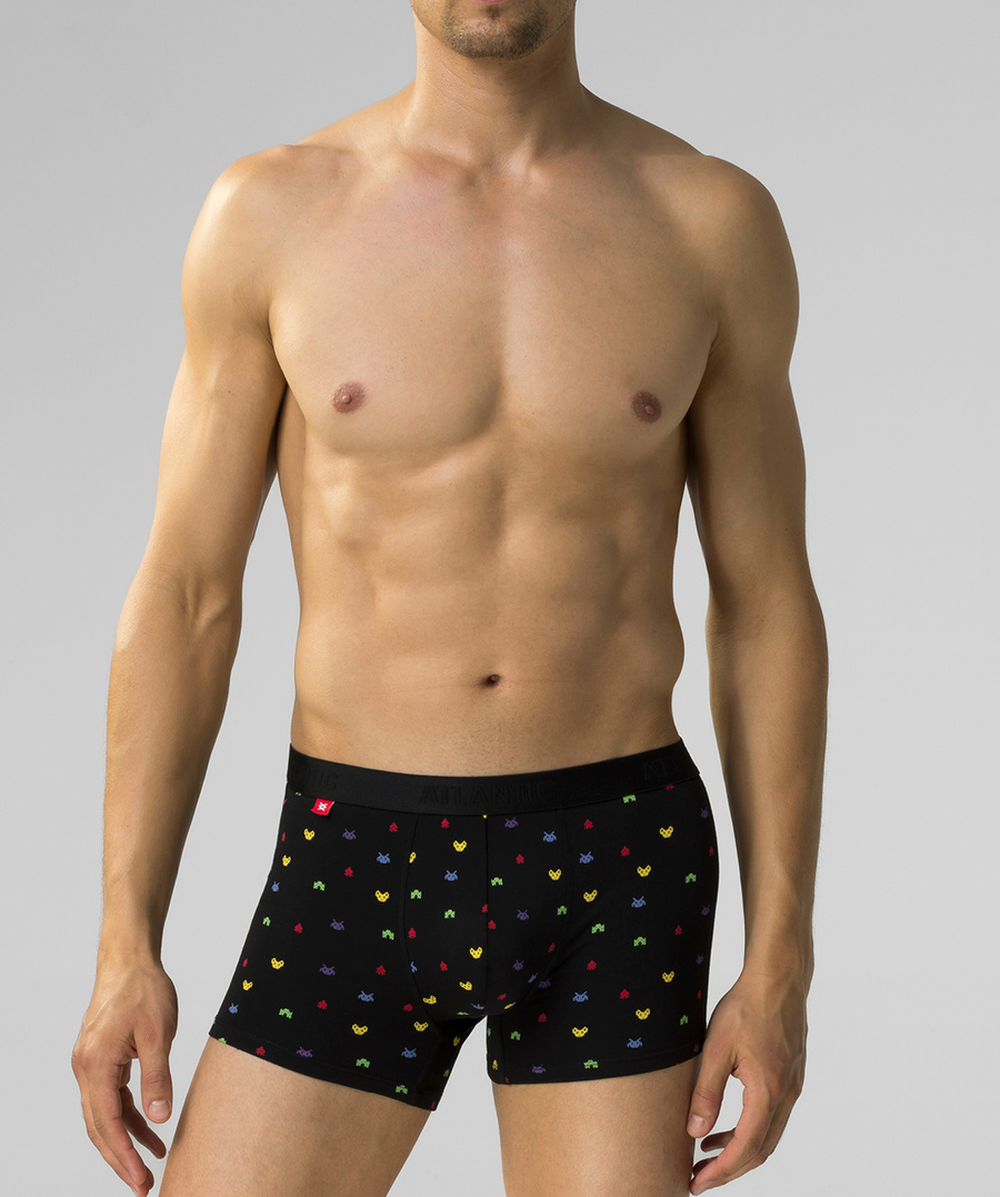 Herren Boxershorts Serie 3MH-054 Grau/Schwarz/Multicolor
