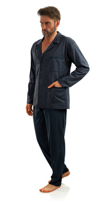 Herren Schlafanzug Serie Blau