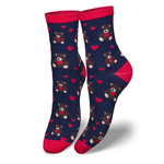 Socken Muster 200 Bärchen und Herzen