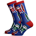 Socken Weihnachtsserie Bunt Blau