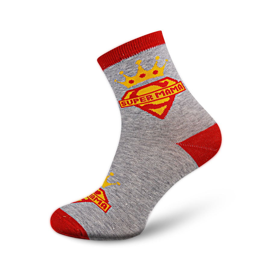 Muttertag Gemusterte Socken Für Geschenk Milena Grau