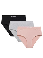 Damen-Slips Maxi Serie 3CLP-009 Rosa/Grau/Schwarz