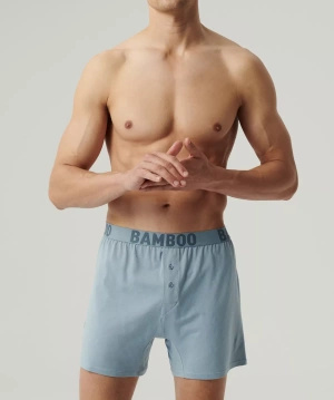 Lockere Herren-Boxershorts Serie 2MBX-076 Grau und Blau