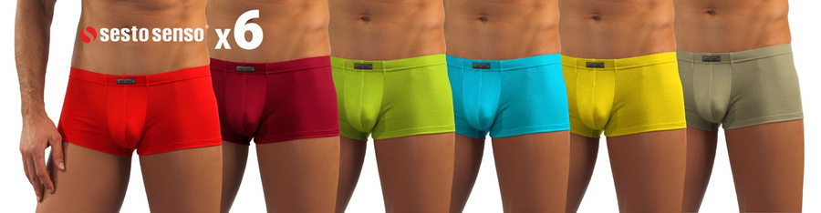 6X Kurze mikromodale Sport-Boxershorts URBAN Sesto Senso