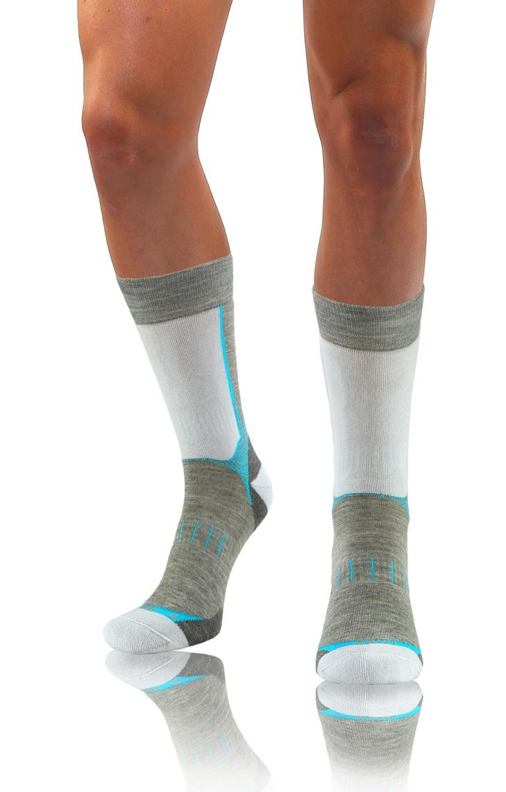 Sesto Senso Trekking Winter Wollsocken – Warme, Atmungsaktive Trekking-Socken mit Verstärkungen, Antibakteriell, Für Herren und Damen, Grau/Mehrfarbig, Ideal für Herbst/Winter Outdoor-Aktivitäten und Sport