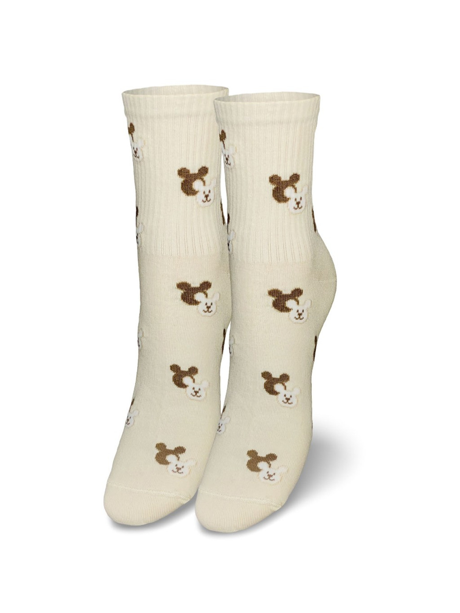 Damen-Teddybär-Kopfsocken mit Schatten