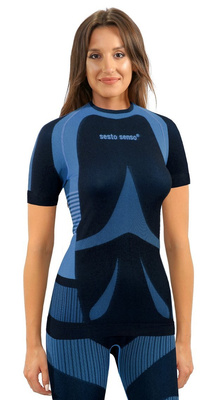 Thermo-T-Shirt Damen Thermo Active Blau