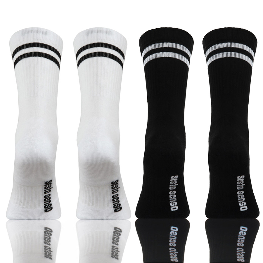 Socken Sport Serie Schwarz, Weiß