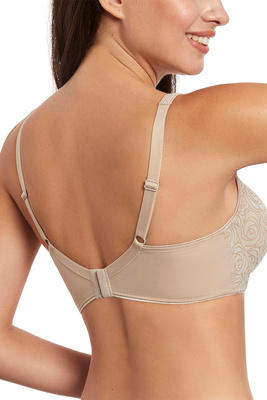 TERESA Soft Bra with Embossing, tierra-beige