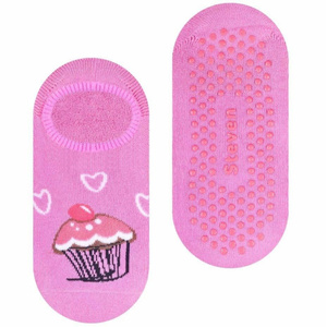 Stopki frotte z ABS art. 134 XE029 jasny róż