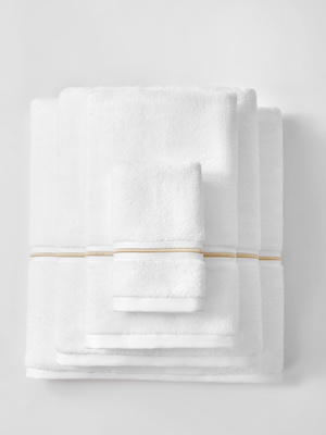 S TOWEL 100*150 LIBRE WHITE+GOLD BIZA