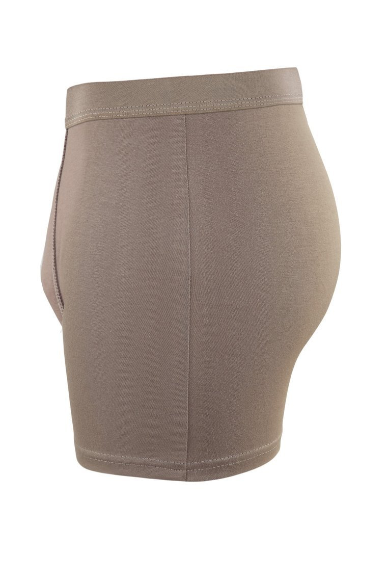 Sesto Senso Herren Baumwoll Boxershorts – Komfortable Unterwäsche mit Elastan, Bequemes Design, Flache Nähte, Ohne Druckstellen, Beige, Neu, Für Männer