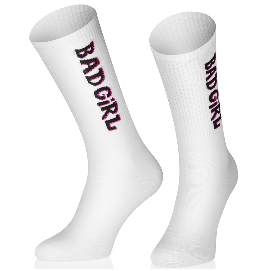 Super Retro-Socken mit Aufschriften für ihr Bad Girl