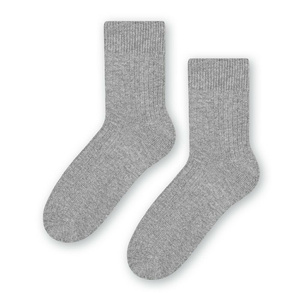Socken Wollserie Streifen grau