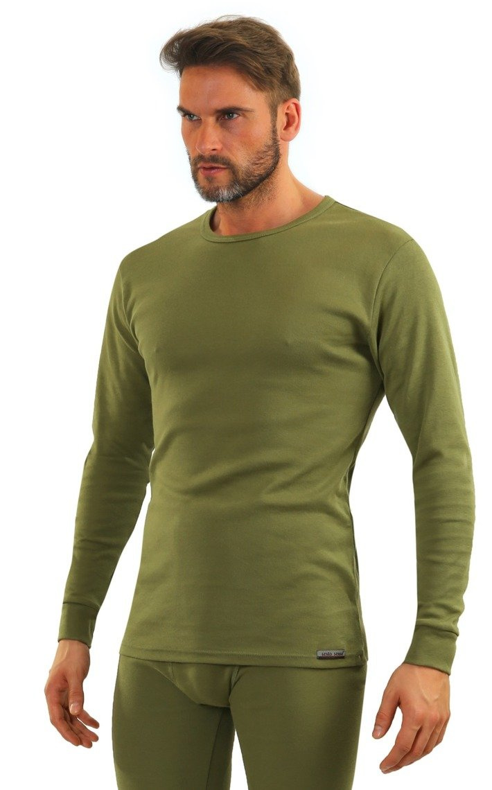 Langarmshirt Herren Art. 111 Olivgrün