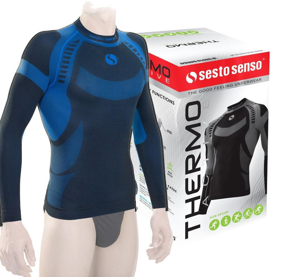 Langarmshirt Thermo Active Blau