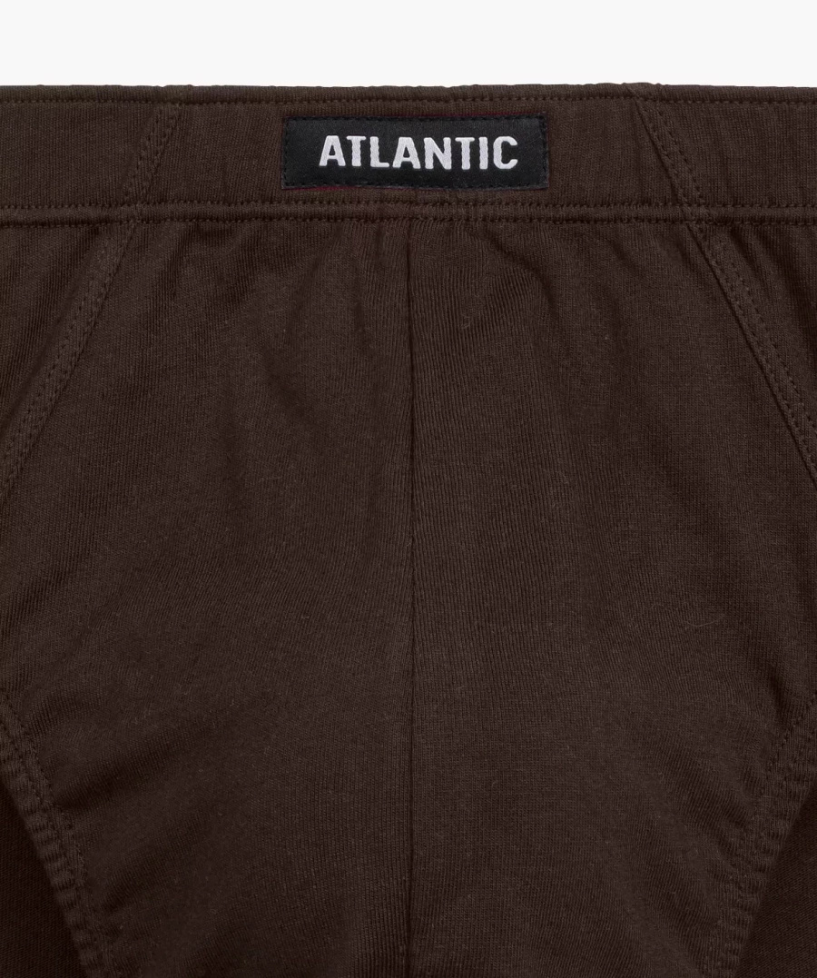 Atlantic Herren Baumwoll Slips Set – Sportlicher Schnitt, Atmungsaktiv, 5er Pack, Mix Farben: Schwarz, Grau, Grün, Braun, Bequem, Herbst/Winter 2025 Kollektion