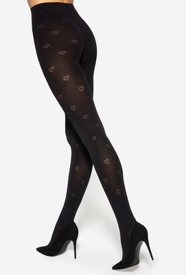 gATTA LOVELY 01 Damenstrumpfhose mit Herzchenmuster