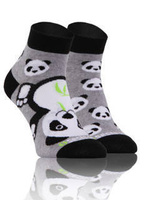 Sesto Senso Skarpetki Wzorowane – Finest Cotton Kurze Socken, Atmungsaktiv und Bequem, Bunte Panda-Motive, Unisex für Männer und Frauen, Hochwertige Baumwolle, Vielseitig, Mehrfarbig